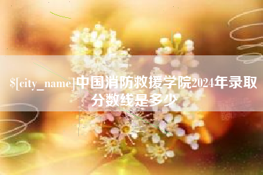 呼和浩特中国消防救援学院2024年录取分数线是多少