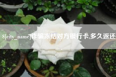 呼和浩特诈骗冻结对方银行卡,多久返还