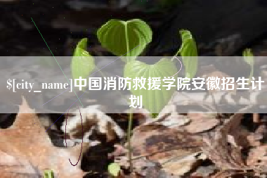 呼和浩特中国消防救援学院安徽招生计划