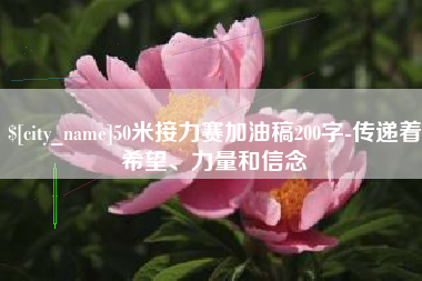 呼和浩特50米接力赛加油稿200字-传递着希望、力量和信念