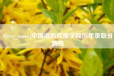 呼和浩特中国消防救援学院历年录取分数线