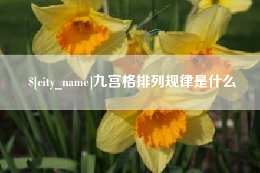 呼和浩特九宫格排列规律是什么