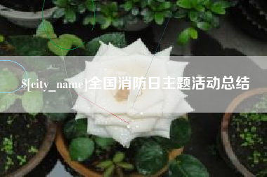 呼和浩特全国消防日主题活动总结