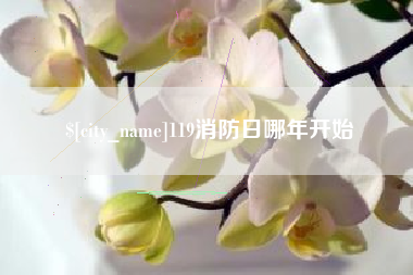呼和浩特119消防日哪年开始
