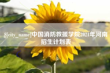 呼和浩特中国消防救援学院2021年河南招生计划表