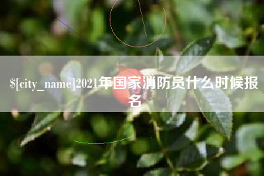 呼和浩特2021年国家消防员什么时候报名