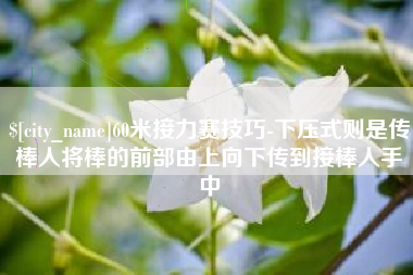 呼和浩特60米接力赛技巧-下压式则是传棒人将棒的前部由上向下传到接棒人手中