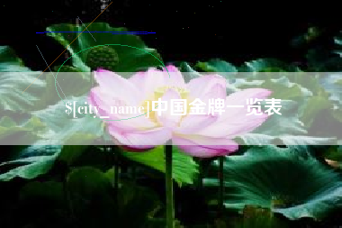 呼和浩特中国金牌一览表