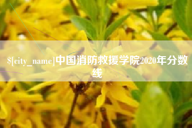 呼和浩特中国消防救援学院2020年分数线